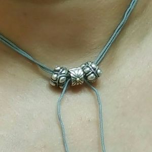 Authentic Pandora nylon string, 2 charms